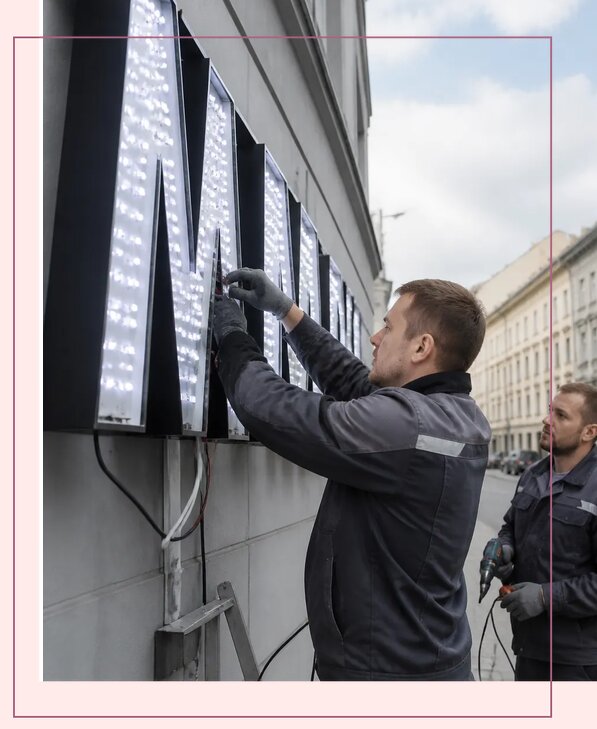 Изготовление и монтаж светодиодных LED вывесок в Амурске